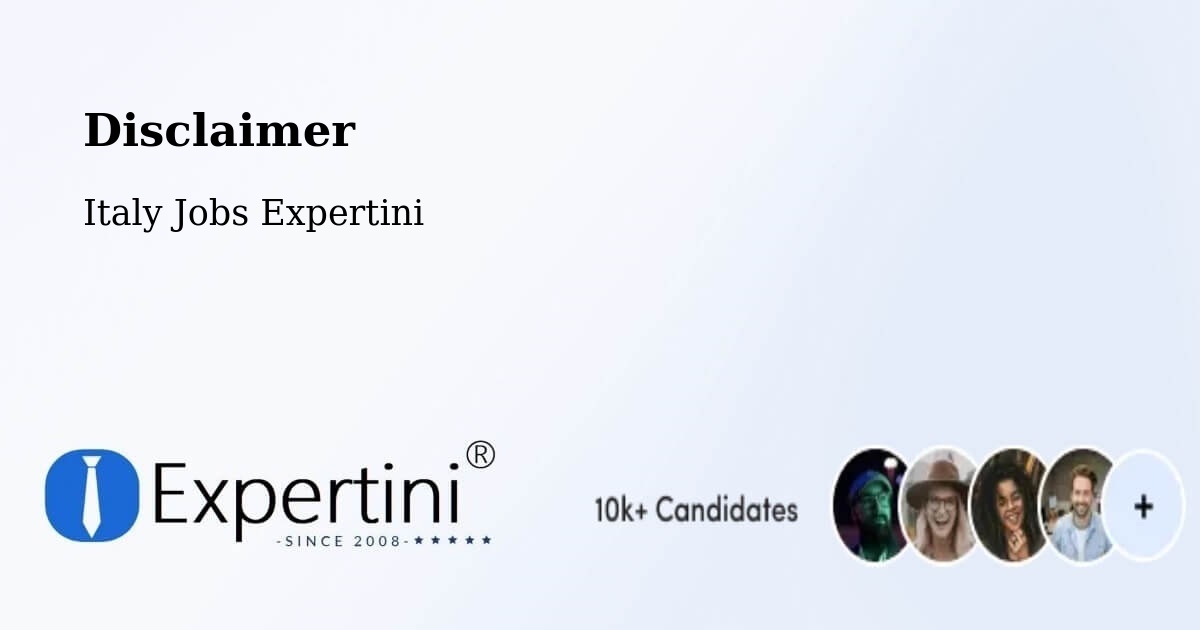Disclaimer – Ercolano - Italy Jobs Expertini